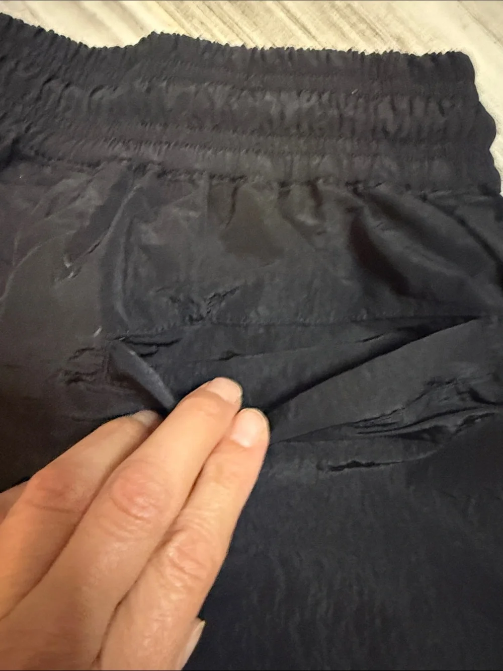 Varley Black Drawstring Performance Running Shorts